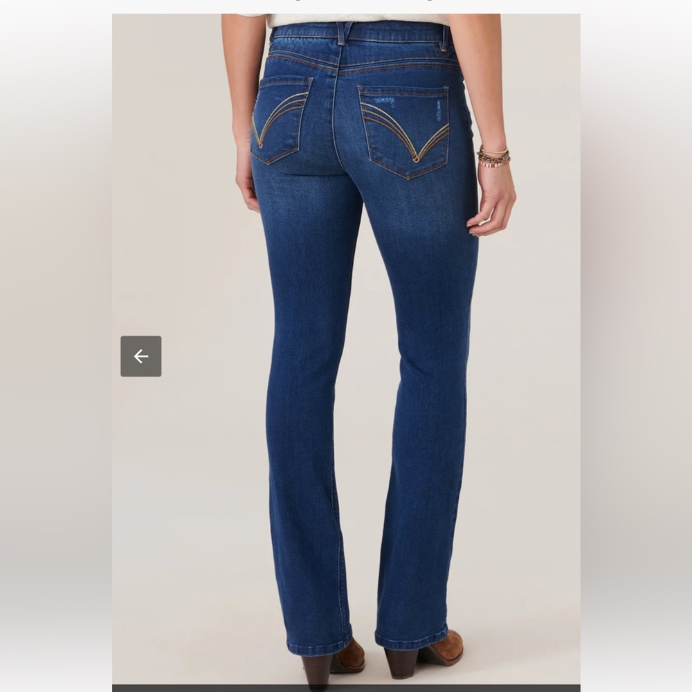Democracy Women's Boot Cut Jeans - Dark Blue